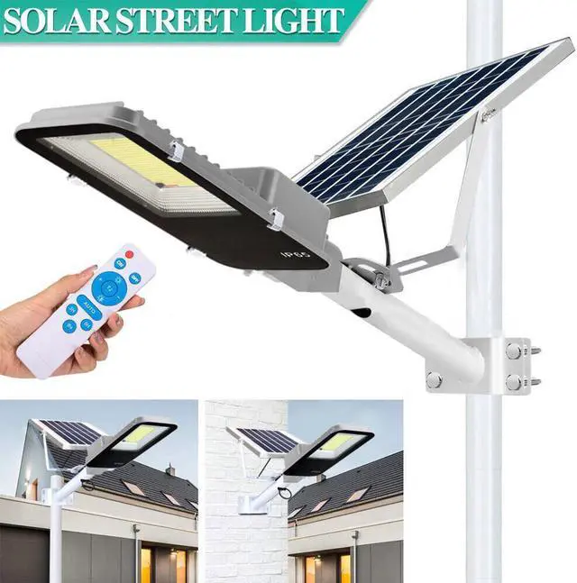 Main image of Super Bright Commercial Solar Street Light Dusk to Dawn Road Lamp+Pole+Remote