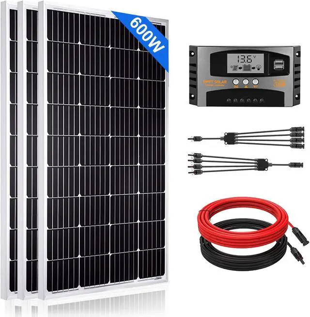 Main image of 600W Watt Mono Solar Panel 12V Charging Off-Grid Battery Power RV Home Boat Camp