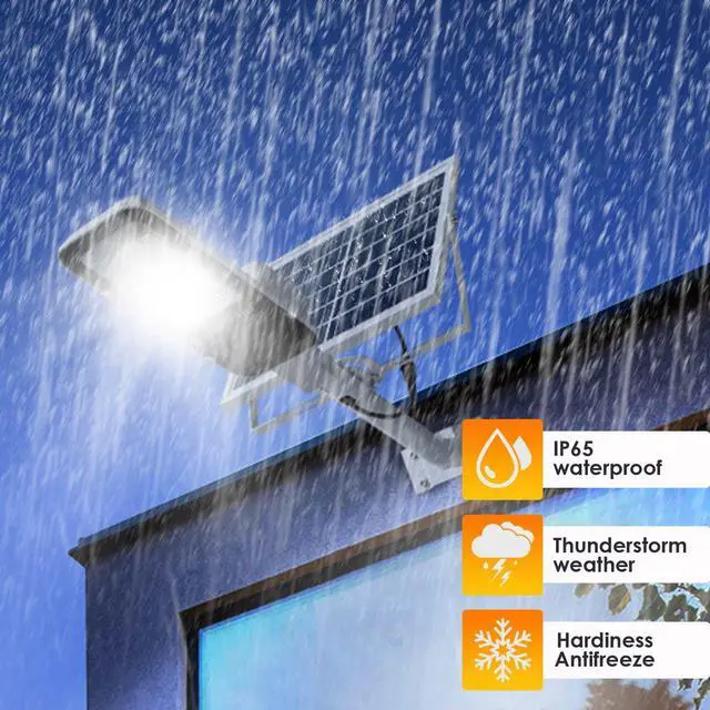 Alt view image 4 of 7 - 9900000000LM 400W Commercial LED Solar Street Light Dusk to Dawn Road Lamp+Pole+Remote