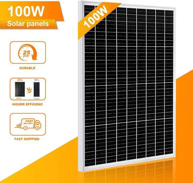 Main image of 100W 12V Mono Solar Panel Solar Panels Battery Charger RV Camping Home Off Grid