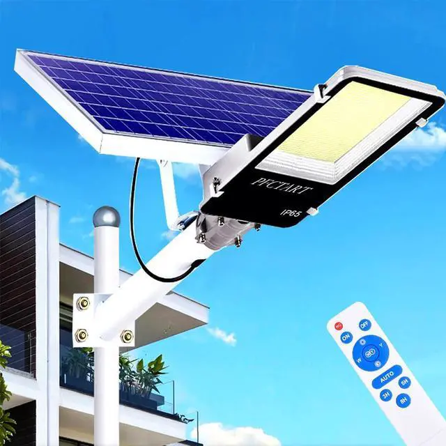 Main image of PFCTART 1000W Solar Street Light 1800 LED Large Solar Flood Light Dusk to Dawn Road Lamp