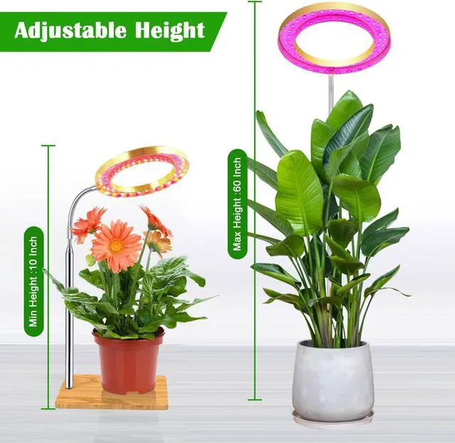 Alt view image 6 of 7 - PFCTART LED Grow Light Indoor Plants Full Spectrum with Base for Plant Shelf, Plant Pots