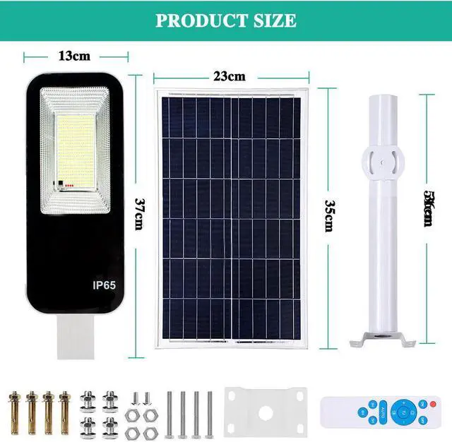 Alt view image 2 of 7 - PFCTART 150W Commercial Solar Street  Light LED Lamp Outdoor Area Dusk To Dawn Wall Lamp