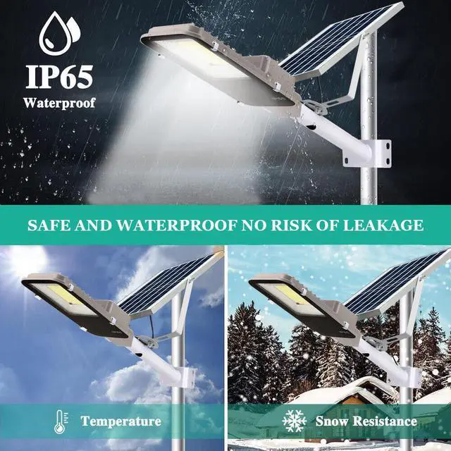 Alt view image 6 of 7 - PFCTART 150W Commercial Solar Street  Light LED Lamp Outdoor Area Dusk To Dawn Wall Lamp