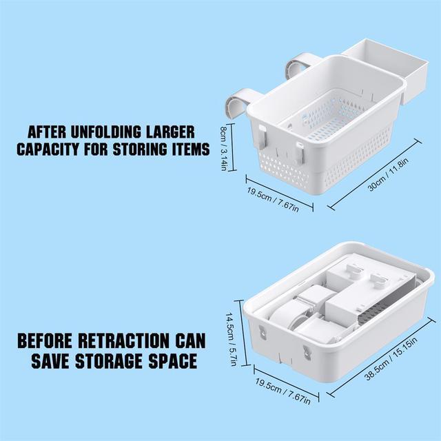 Alt view image 7 of 7 - PFCTART 2 Sets Poolside Storage Basket with Pool Cup Holder, Pool Toy Basket with 2 Hooks for Towels, Beverages, Pool Accessories for Most Frame Swimming Pools (Beige Gray)