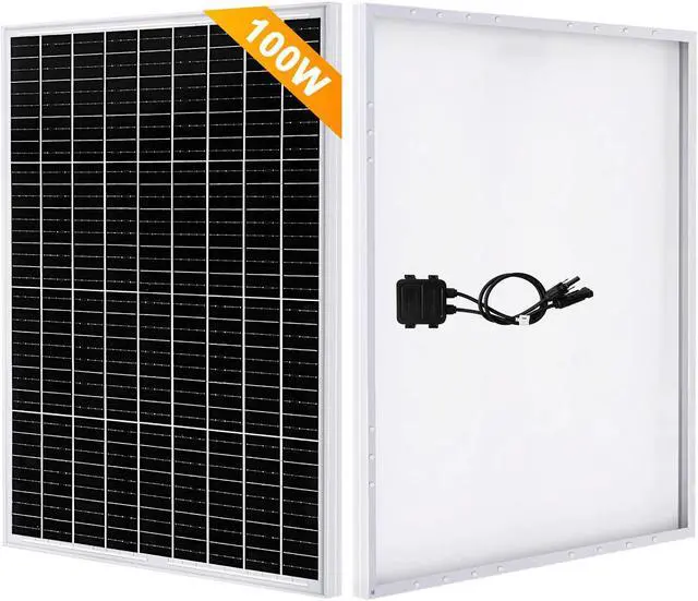 Alt view image 3 of 7 - PFCTART 100W Watt Monocrystalline Solar Panel Kit 12V High Efficiency For Home RV Camping Off Grid