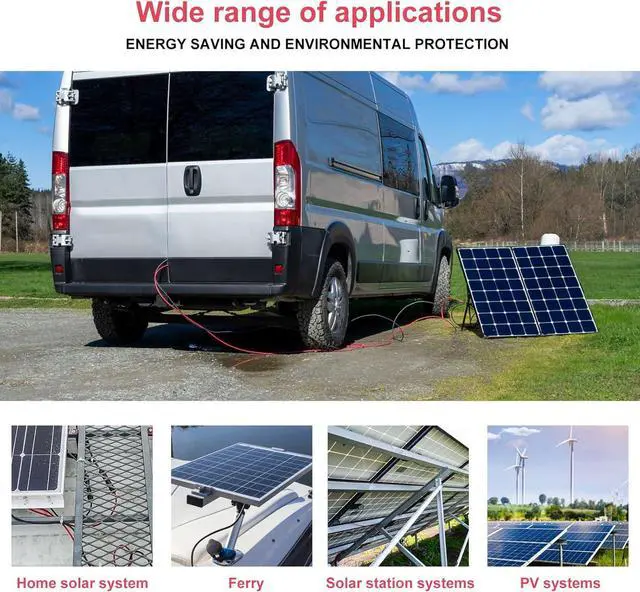 Alt view image 3 of 7 - PFCTART 32.8FT Black + Red Connectors 10AWG Gauge 6mm² Cable 1 Pair Solar Panel Extension Cable Wire 10M