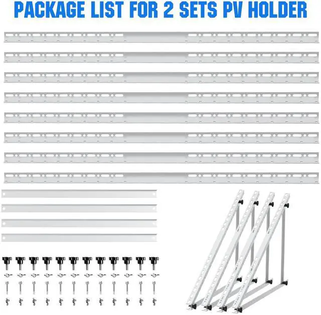 Alt view image 7 of 7 - PFCTART 2 Set 45 inch Solar Panel Mount Brackets Adjustable Tilt Mount Brackets