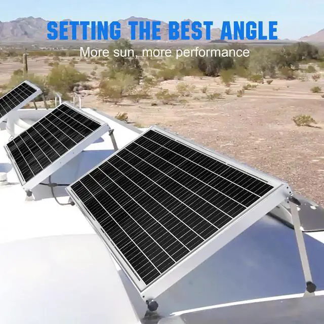 Alt view image 6 of 7 - PFCTART 45 inch Adjustable Solar Panel Mount Brackets Tilt Mounting Rack Bracket (2 Set) RV