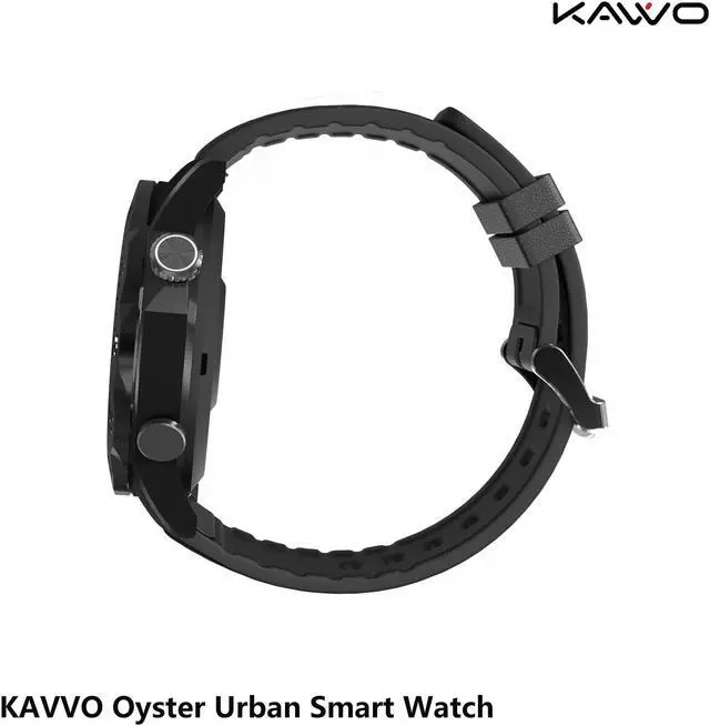 Alt view image 5 of 6 - KAVVO Oyster Urban Smart Watch for iOS Android Phones, Luminous Technology with Mechanical Rotating Bezel, IP 68 Waterproof, Fitness Tracker with Blood Oxygen and Heart Rate Monitor