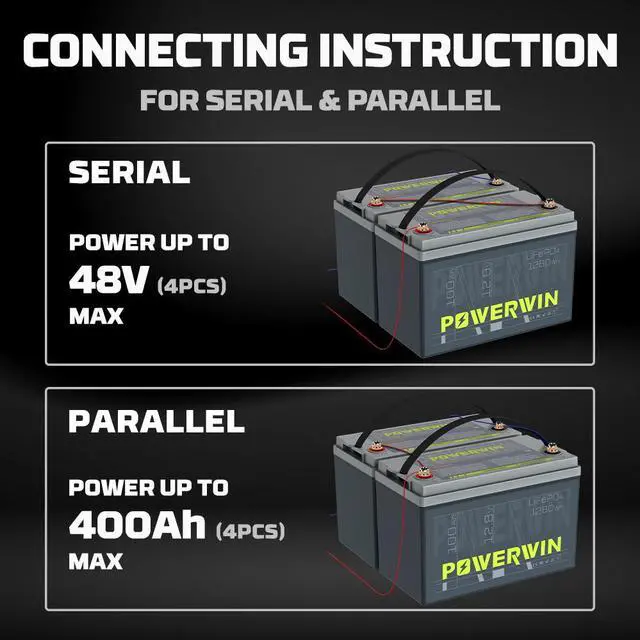 Alt view image 5 of 7 - TOWERWIN POWERWIN BT100 12V 100Ah LiFePO4 Lithium Battery with 100A BMS Max Up to 15000 Deep Cycles LiFePO4 Battery 1280Wh for Trolling Motor RV Camping Marine and Off Grid
