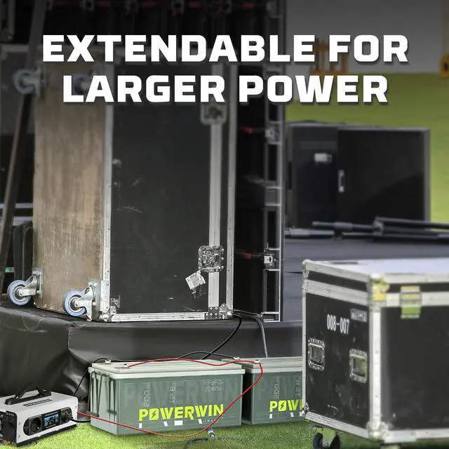 Alt view image 5 of 7 - POWERWIN BT200 12V 200Ah LiFePO4 Battery with BMS - Ultra Long 15,000 Cycles, Deep Cycle, Low-Temp Protection, Ideal for Solar, RV, Off-Grid, Marine, Trolling Motors & Home Energy Storage