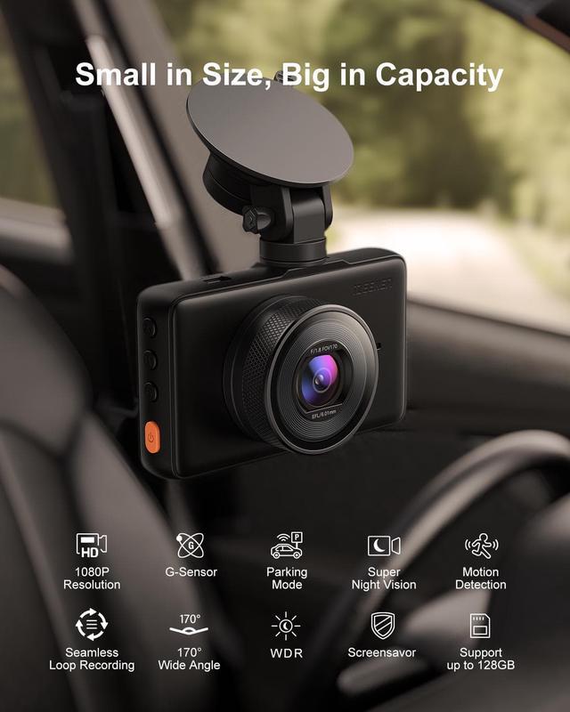 iZEEKER Dash Cam Front and Inside, 2K Single, 1080P Dual Dash Camera for  Cars, Infrared Night Vision for Taxi Driver, Accident Record, Loop  Recording
