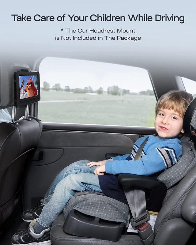 Alt view image 6 of 7 - Yoton Portable DVD Player with 7.5" HD Swivel Screen, 4-6 Hours Built-in Battery for Kids and Car