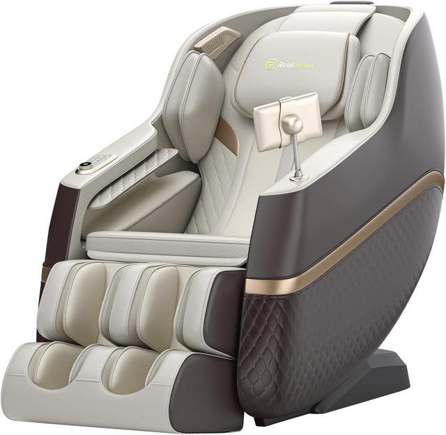 Full Body Zero Gravity Massage Chair Recliner with SL Track-Brown