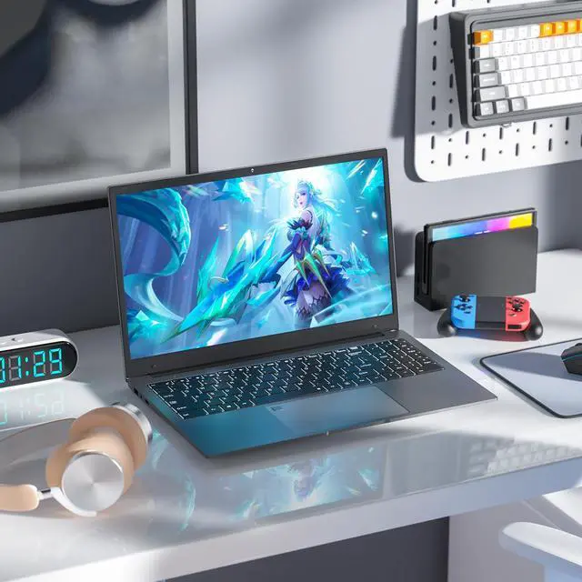 Alt view image 7 of 7 - RATEYUSO 15.6" Laptop Windows 11, Intel J4115 8GB RAM DDR4+512GB SSD, FHD 1080P IPS Display,Full Size Keyboard with Fingerprint Reader,Bluetooth 4.2,WIFI 2.4G/5G