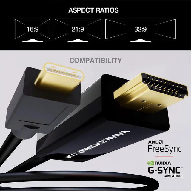 Alt view image 4 of 7 - USB C TO HDMI 2.0 CABLE  4K 60HZ HDR  2K 144HZ  6FT CABLE  FOR MONITORS, TVS, PCS, MACBOOKS, PROJECTORS  THUNDERBOLT COMPATIBLE