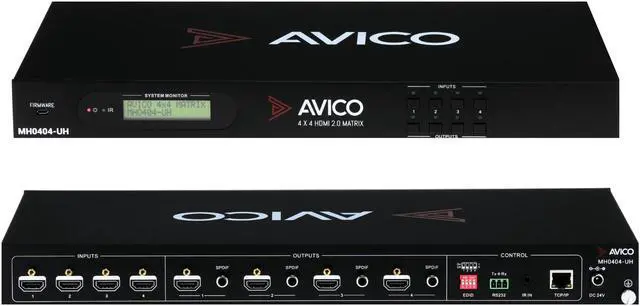 Main image of Avico 4x4 Matrix Switch/Splitter (4 Inputs, 4 Outputs) with WebGui Remote Control Supports 4Kx2K@60Hz 4:4:4 & 1080p HDMI 2.0, HDCP 2.2, EDID Management