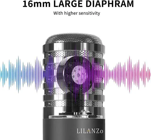 Alt view image 3 of 7 - USB Gaming Condenser Microphone for PC PS4, PS5 Computer Streaming Podcast Studio, Cardioid Gaming Mic Kit for Recording YouTube with Boom Arm Stand Pop Filter, Mute Button, Volume, Echo, Red