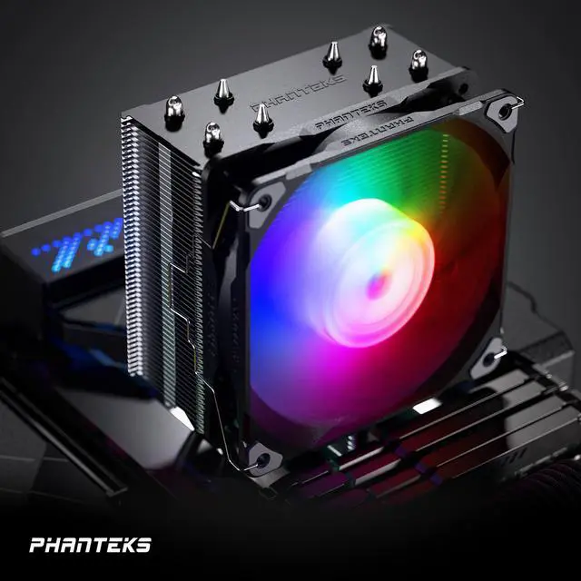 Alt view image 6 of 7 - Phanteks Polar ST4 CPU Air Cooler, 4 Direct Heat pipe, M25 120mm D-RGB fan, Intel LGA 1851/1700/1200, AMD AM5/AM4 Compatible -  Black