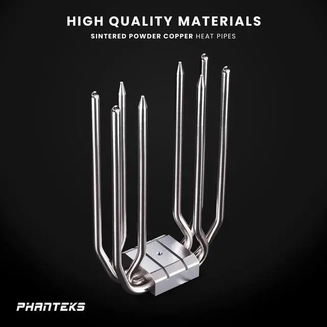 Alt view image 2 of 7 - Phanteks Polar ST4 CPU Air Cooler, 4 Direct Heat pipe, M25 120mm D-RGB fan, Intel LGA 1851/1700/1200, AMD AM5/AM4 Compatible -  Black