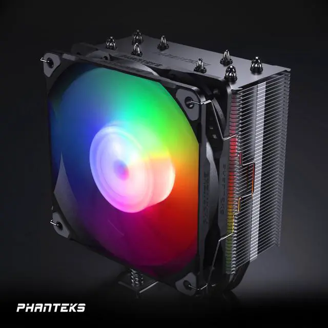 Alt view image 5 of 7 - Phanteks Polar ST4 CPU Air Cooler, 4 Direct Heat pipe, M25 120mm D-RGB fan, Intel LGA 1851/1700/1200, AMD AM5/AM4 Compatible -  Black