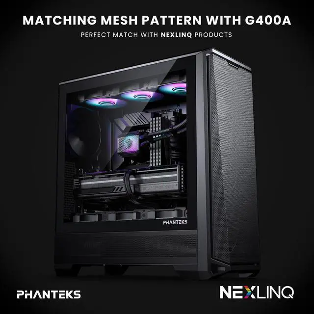 Alt view image 7 of 6 - Phanteks Glacier One 360M25 G2 AIO Liquid CPU Cooler, Black, RGB Pump Cap Design, 3x Performance 120mm M25 G2 PWM RGB Fans, for Intel LGA 1700, 1851, 1200, 115x and AMD AM4/AM5 sockets, Black