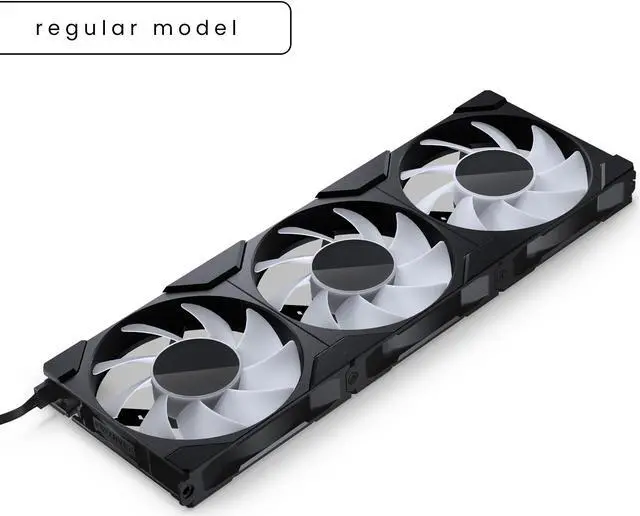 Alt view image 3 of 7 - Phanteks M25-120 Gen2 Triple Pack, 3x 120mm ARGB High Performance Cooling Fans, Daisy-chain Unified Fan Frame, Infinity Mirror hub, single cable connection, Black