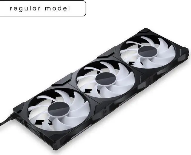 Alt view image 3 of 7 - Phanteks M25-140 Gen2 Triple Pack, 3x 140mm ARGB High Performance Cooling Fans, Daisy-chain Unified Fan Frame, Infinity Mirror hub, single cable connection, Black
