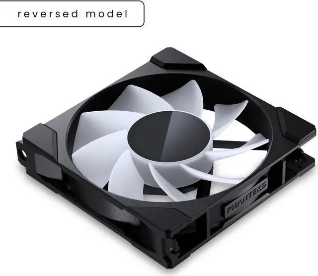 Alt view image 3 of 7 - Phanteks M25-120 Gen2 Reversed Blade, 120mm ARGB High Performance Cooling Fans, Daisy-chain Unified Fan Frame, Infinity Mirror hub, single cable connection, Black