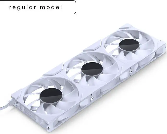 Alt view image 2 of 7 - Phanteks M25-120 Gen2 Triple Pack, 3x 120mm ARGB High Performance Cooling Fans, Daisy-chain Unified Fan Frame, Infinity Mirror hub, single cable connection, White