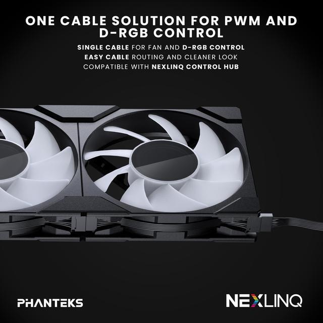 Alt view image 8 of 7 - Phanteks M25-120 Gen2, 120mm ARGB High Performance Cooling Fan, Daisy-chain Unified Fan Frame, Infinity Mirror hub, single cable connection, Black