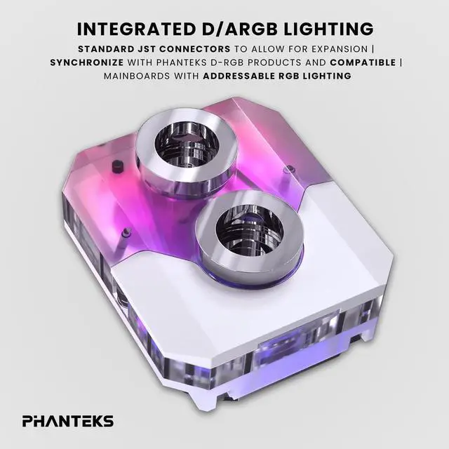 Alt view image 5 of 6 - Phanteks Glacier EZ-Fit 360 D30-KIT, Complete DIY Water-Cooling Kit, CPU-Block, Reservoir, 360x30mm Radiator, D30-120 Fan Triple-Pack, Hard Tube, Bending Tools, RGB, White