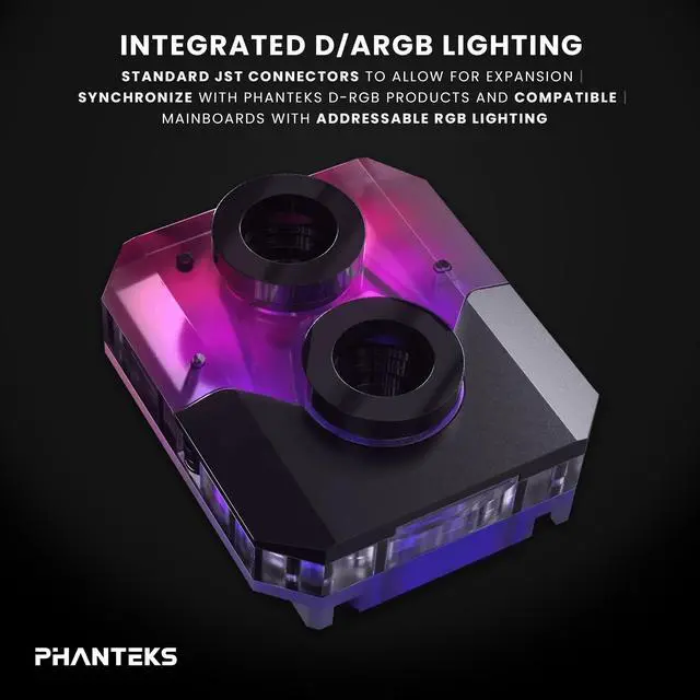 Alt view image 4 of 5 - Phanteks Glacier EZ-Fit 360 SOFT-KIT, Complete DIY Water-Cooling Kit, CPU-Block, Reservoir, 360x30mm Radiator, Soft Tube, RGB, Integrated 16mm EZ-Fittings included, Black