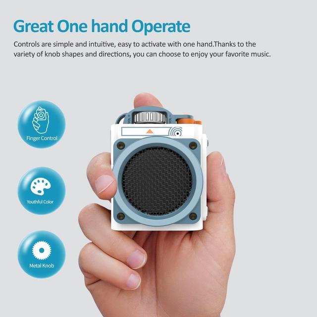 Alt view image 3 of 6 - Muzen Portable Bluetooth Speaker, Wild GO IPX5 Waterproof Speaker, Small Bluetooth Speaker, Loud Stereo Sound,Best Wireless Speakers for Outdoor Travel Camping