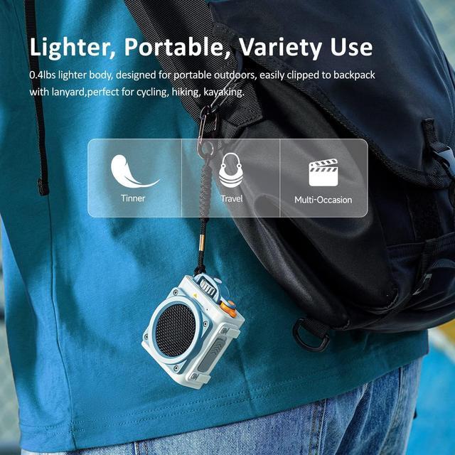 Alt view image 6 of 6 - Muzen Portable Bluetooth Speaker, Wild GO IPX5 Waterproof Speaker, Small Bluetooth Speaker, Loud Stereo Sound,Best Wireless Speakers for Outdoor Travel Camping