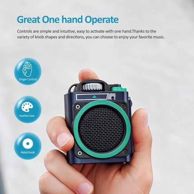 Alt view image 3 of 6 - Muzen Portable Bluetooth Speaker, Wild GO IPX5 Waterproof Speaker, Small Bluetooth Speaker, Loud Stereo Sound,Best Wireless Speakers for Outdoor Travel Camping Blue