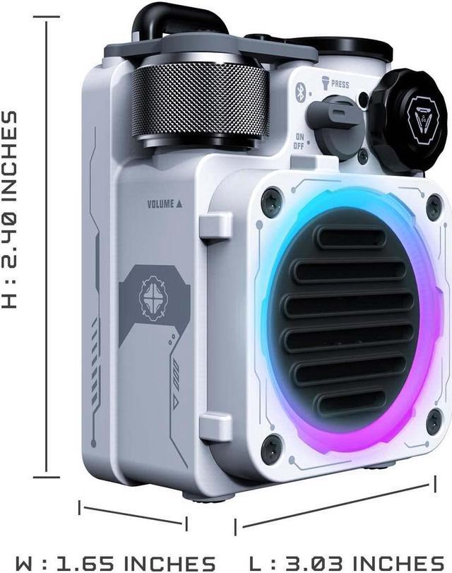 Alt view image 2 of 6 - Muzen Cyber Cube Bluetooth Speaker, Bluetooth 5.0, Portable Speaker with Fidget Spinner, Crystal Clear Sound with RGB LED Light Wireless Speaker, Waterproof Speakers for Indoor Outdoor