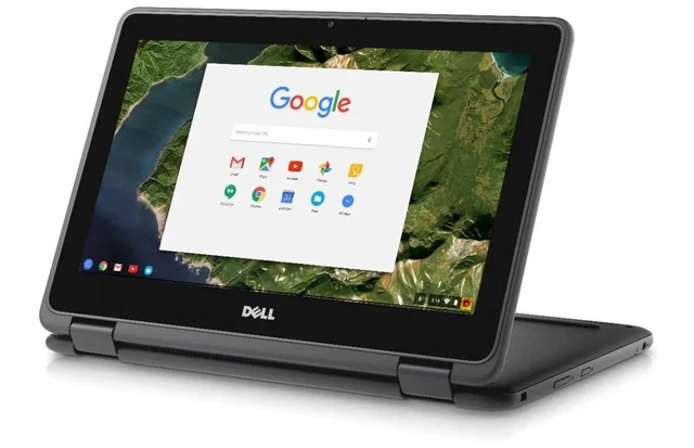 Alt view image 10 of 10 - Dell 3189 Convertible Chromebook 11.6" HD IPS Touchscreen, Intel Celeron N3060 Up to 2.48GHz, 4GB Ram 32GB SSD, HDMI, WiFi, Webcam, Chrome OS Grade B
