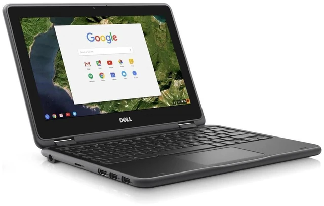 Alt view image 9 of 10 - Dell 3189 Convertible Chromebook 11.6" HD IPS Touchscreen, Intel Celeron N3060 Up to 2.48GHz, 4GB Ram 32GB SSD, HDMI, WiFi, Webcam, Chrome OS Grade B