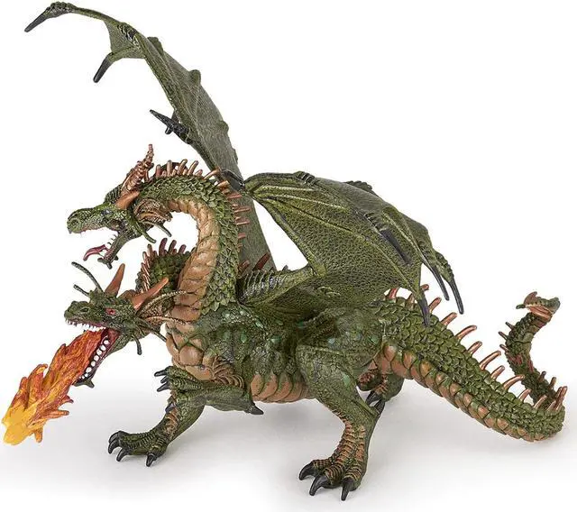 Main image of Papo Two Headed Green Dragon Fantasy Figure 36019
