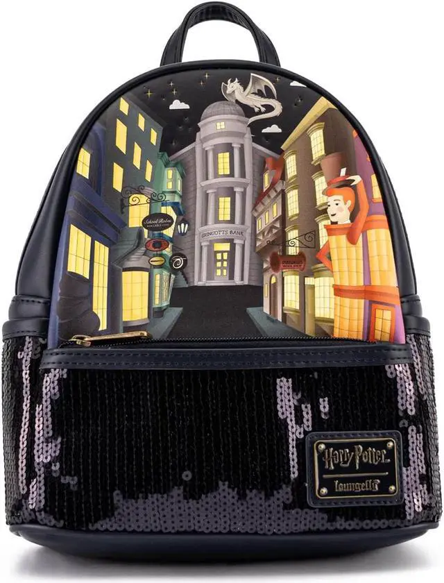 Main image of Loungefly Harry Potter Diagon Alley Sequin Mini Backpack