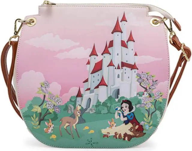 Main image of Loungefly Disney Snow White Castle Scene Crossbody Bag Purse