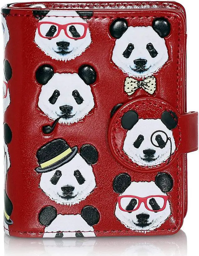 Main image of Shagwear Panda Repeat Small Red Zipper Wallet