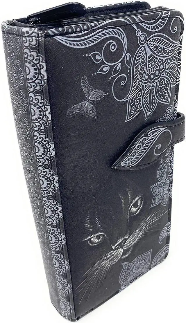 Main image of Shagwear Shadow Cat Large Black Zipper Wallet