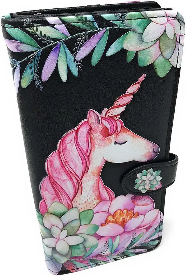 Main image of Shagwear Unicorn Large Black Zipper Wallet