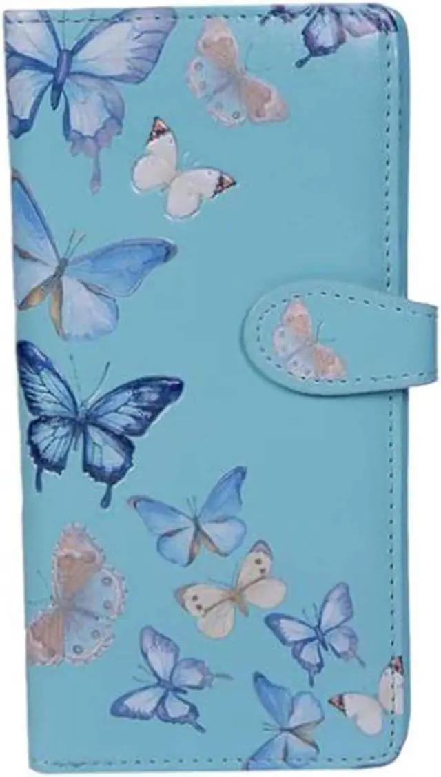 Main image of Shagwear Butterflies Sky Large Blue Zipper Wallet