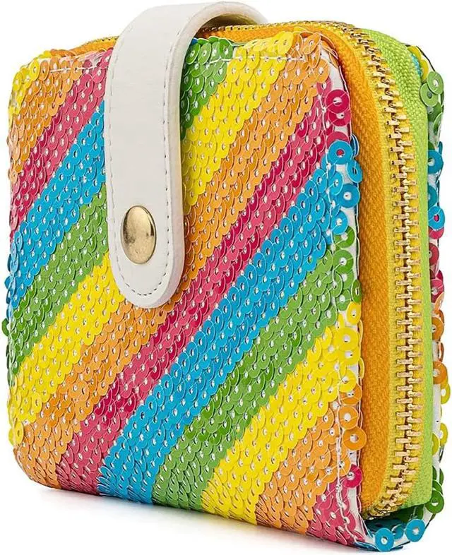 Main image of Loungefly Disney Sequin Rainbow Zip Around Wallet