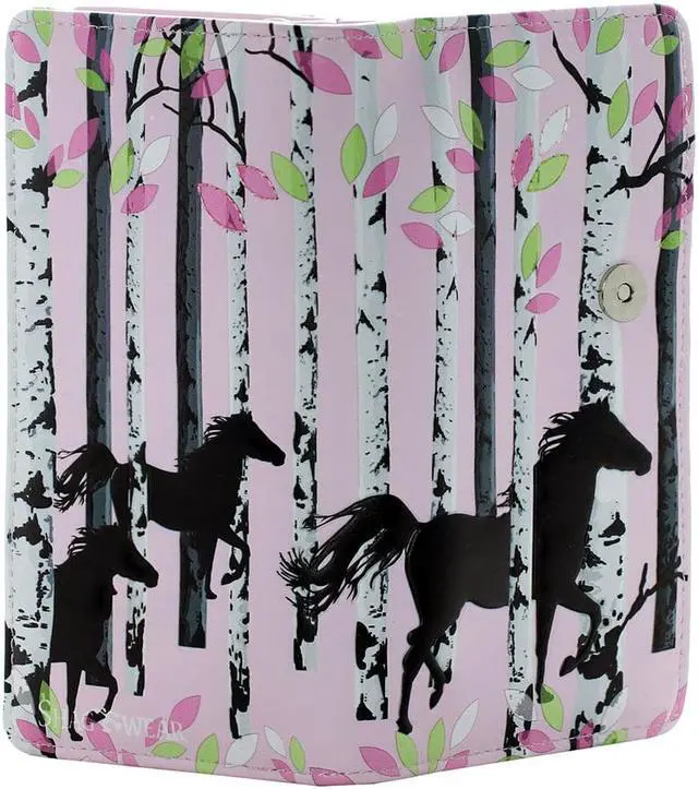 Main image of Shagwear Forest Horse Large Pink Zipper Wallet