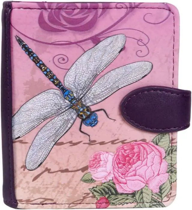 Main image of Shagwear Vintage Dragonfly Small Purple Zipper Wallet